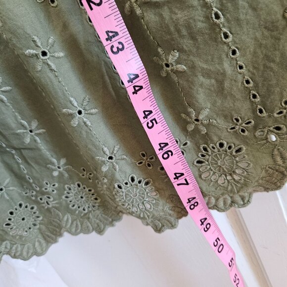 NEW Old Navy Cold Shoulder Maxi Swing Dress Medium Olive - Picture 7 of 11